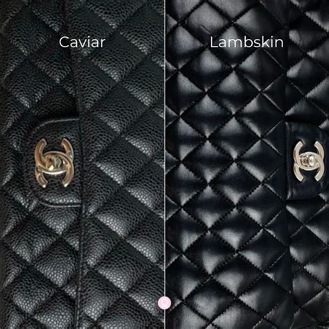 chanel classic lambskin vs caviar|GUIDE TO CHANEL: CAVIAR VS LAMBSKIN .